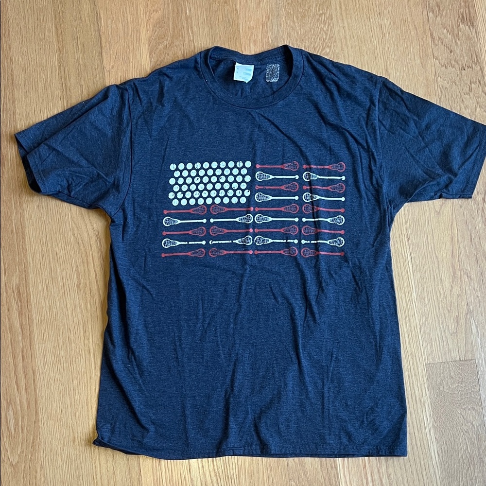 Navy Blue Graphic T-Shirt - Lacrosse